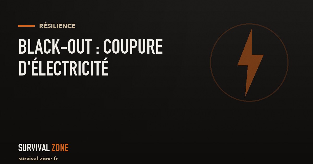 Black-out : survivre à une coupure d'électricité prolongée