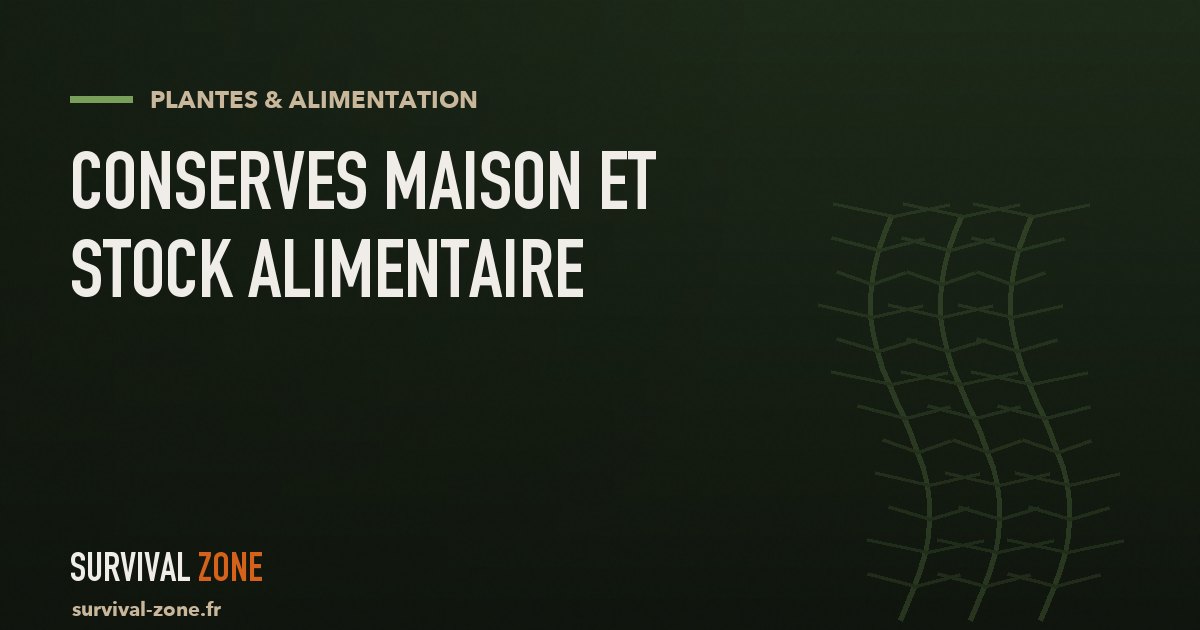Conserves maison et stock alimentaire : bien faire ses réserves