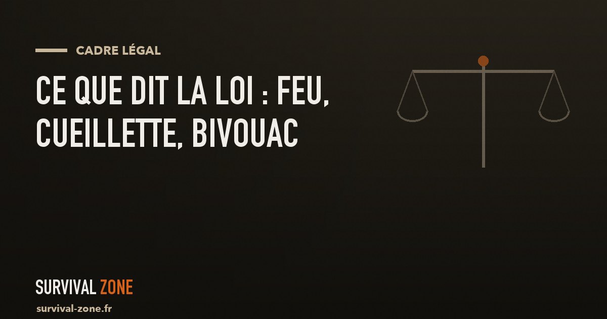 Que dit la loi : feu, cueillette et bivouac en France