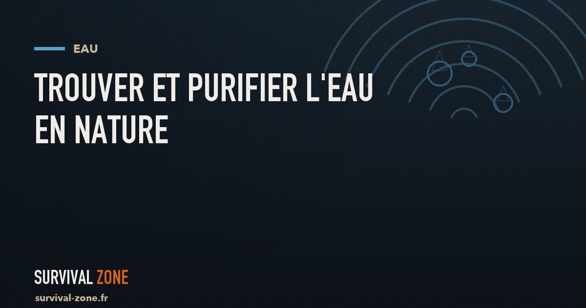Trouver et purifier l'eau en pleine nature : le guide complet